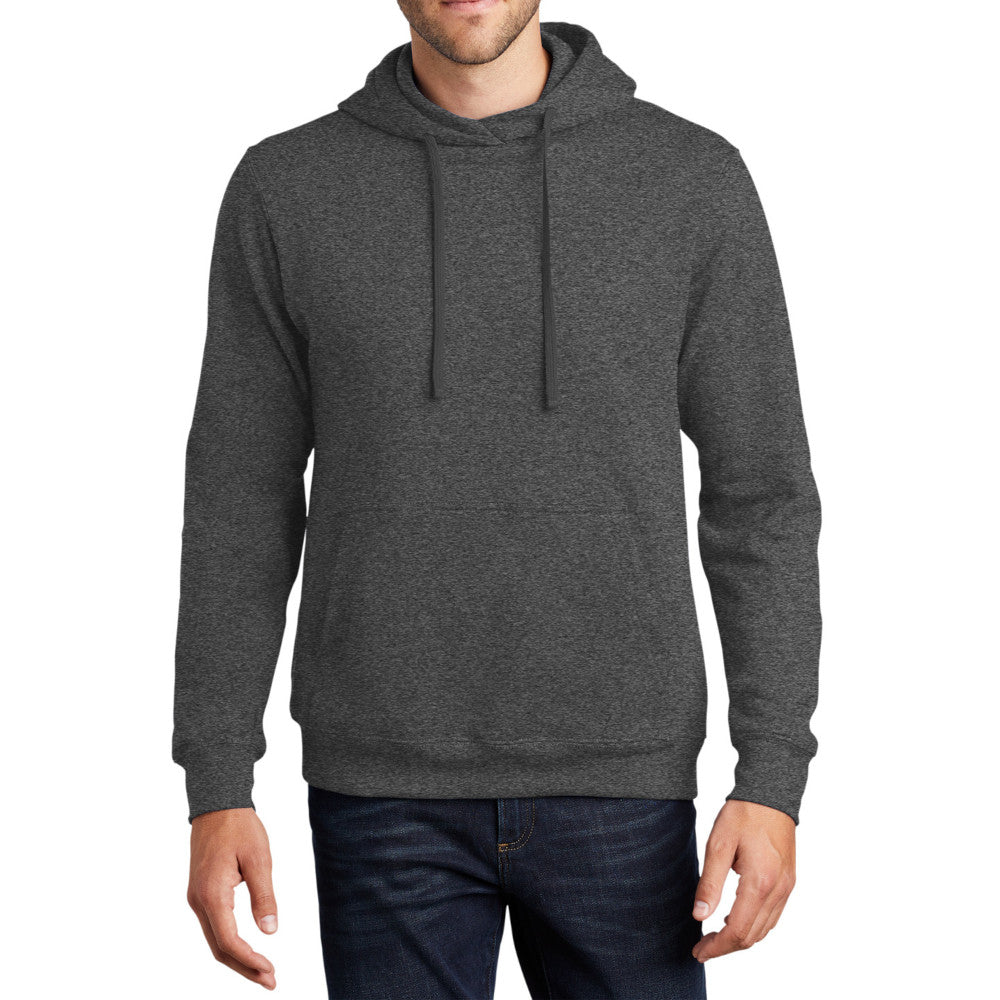 Men's Fan Favorite Fleece Hoodie Soft Cotton Blend Sports Team Colors DTG-Ready and Tag-Free Comfort-Dark Heather Grey