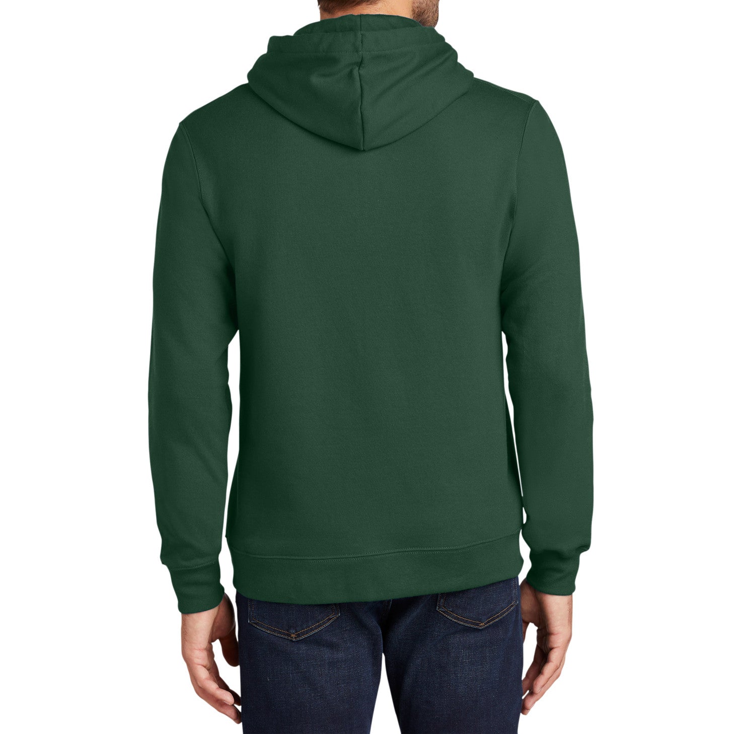 Men's Fan Favorite Fleece Hoodie Soft Cotton Blend Sports Team Colors DTG-Ready and Tag-Free Comfort-Forest Green
