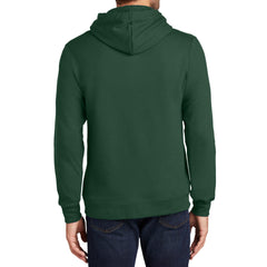 Men's Fan Favorite Fleece Hoodie Soft Cotton Blend Sports Team Colors DTG-Ready and Tag-Free Comfort-Forest Green
