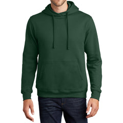 Men's Fan Favorite Fleece Hoodie Soft Cotton Blend Sports Team Colors DTG-Ready and Tag-Free Comfort-Forest Green