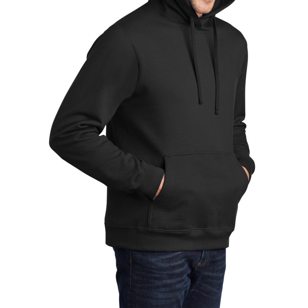 Men's Fan Favorite Fleece Hoodie Soft Cotton Blend Sports Team Colors DTG-Ready and Tag-Free Comfort-Jet Black