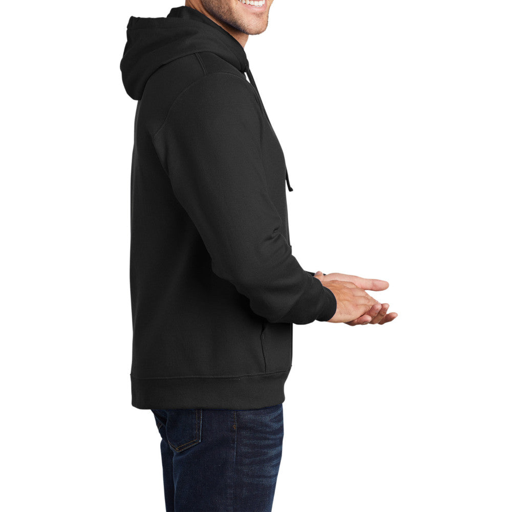 Men's Fan Favorite Fleece Hoodie Soft Cotton Blend Sports Team Colors DTG-Ready and Tag-Free Comfort-Jet Black