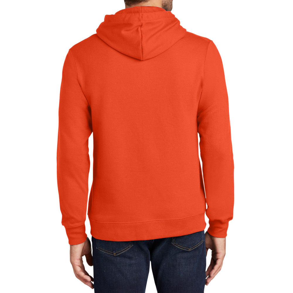 Men's Fan Favorite Fleece Hoodie Soft Cotton Blend Sports Team Colors DTG-Ready and Tag-Free Comfort-Orange
