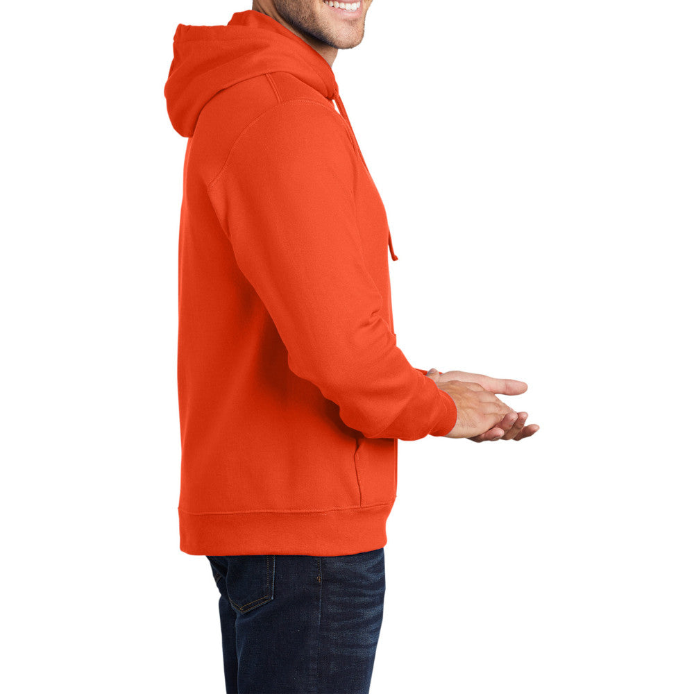 Men's Fan Favorite Fleece Hoodie Soft Cotton Blend Sports Team Colors DTG-Ready and Tag-Free Comfort-Orange