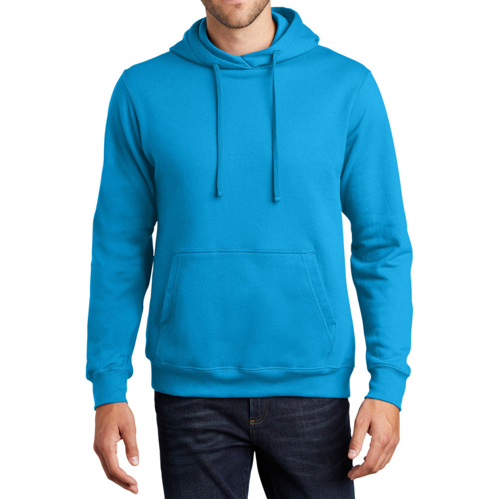 Men's Fan Favorite Fleece Hoodie Soft Cotton Blend Sports Team Colors DTG-Ready and Tag-Free Comfort-Sapphire