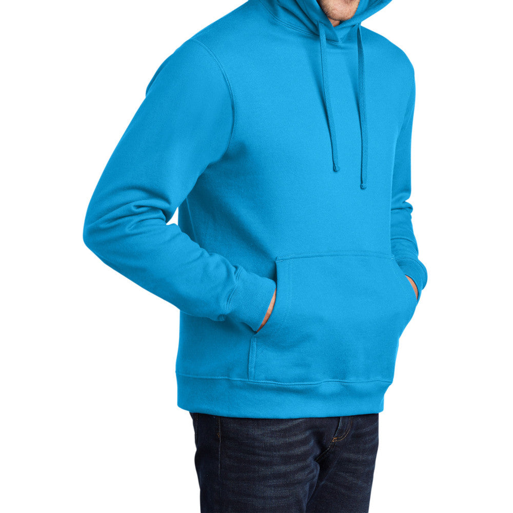 Men's Fan Favorite Fleece Hoodie Soft Cotton Blend Sports Team Colors DTG-Ready and Tag-Free Comfort-Sapphire