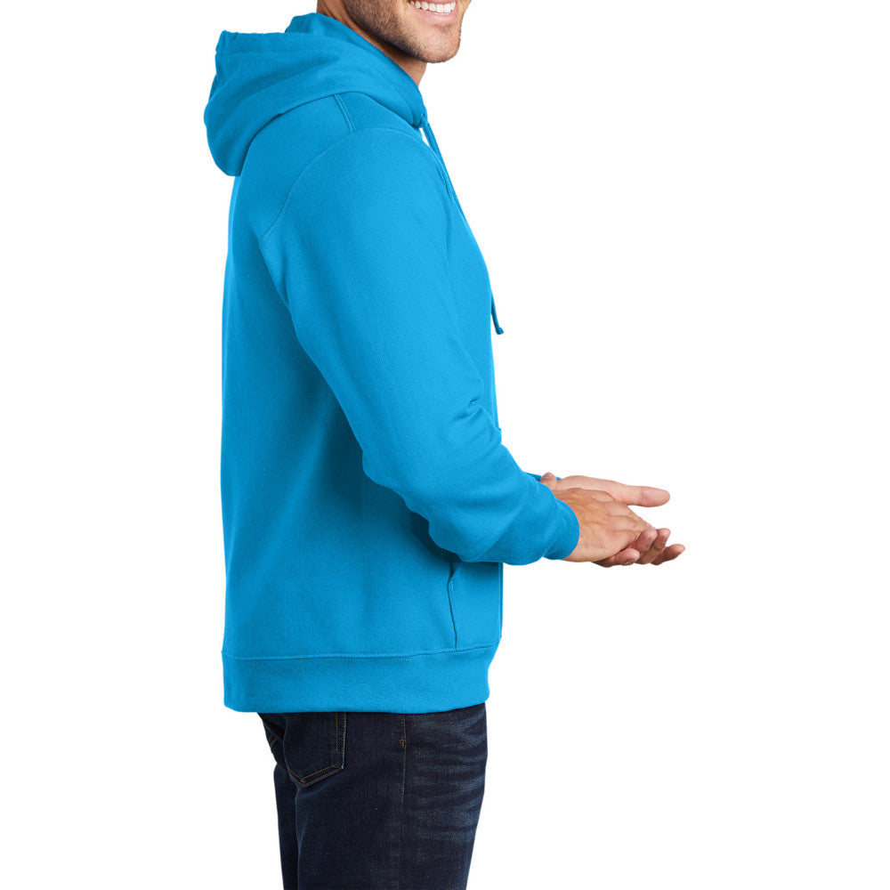 Men's Fan Favorite Fleece Hoodie Soft Cotton Blend Sports Team Colors DTG-Ready and Tag-Free Comfort-Sapphire