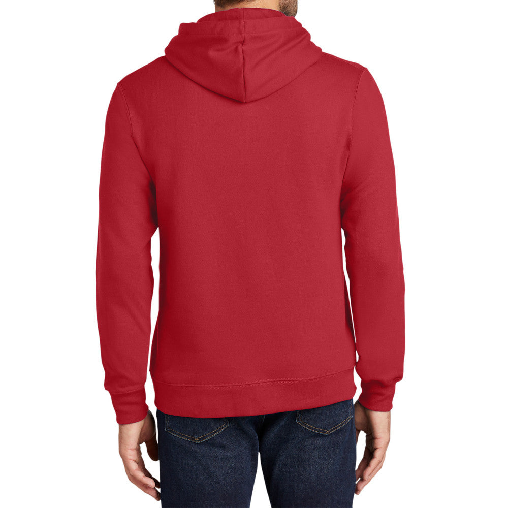 Men's Fan Favorite Fleece Hoodie Soft Cotton Blend Sports Team Colors DTG-Ready and Tag-Free Comfort-Team Cardinal