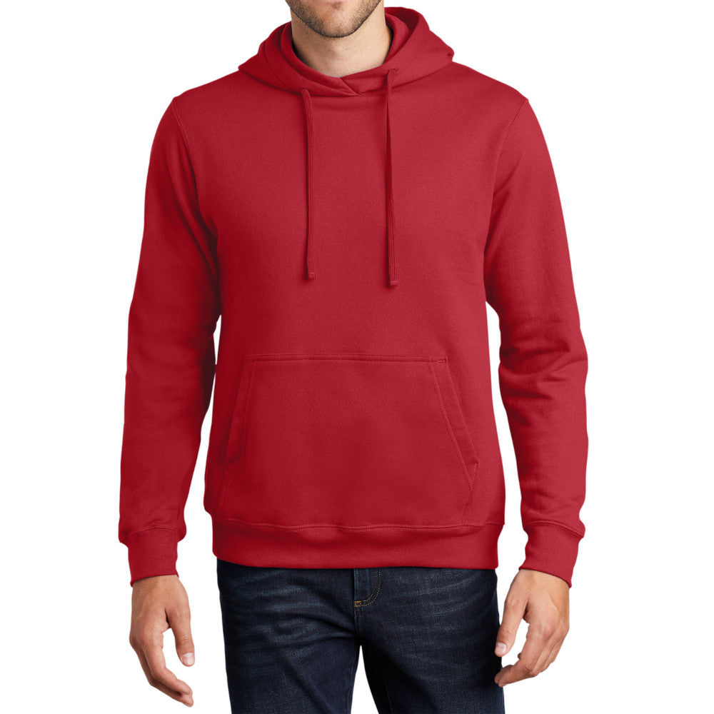 Men's Fan Favorite Fleece Hoodie Soft Cotton Blend Sports Team Colors DTG-Ready and Tag-Free Comfort-Team Cardinal