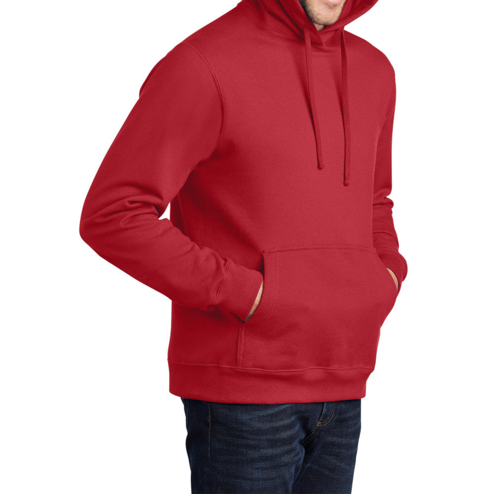 Men's Fan Favorite Fleece Hoodie Soft Cotton Blend Sports Team Colors DTG-Ready and Tag-Free Comfort-Team Cardinal