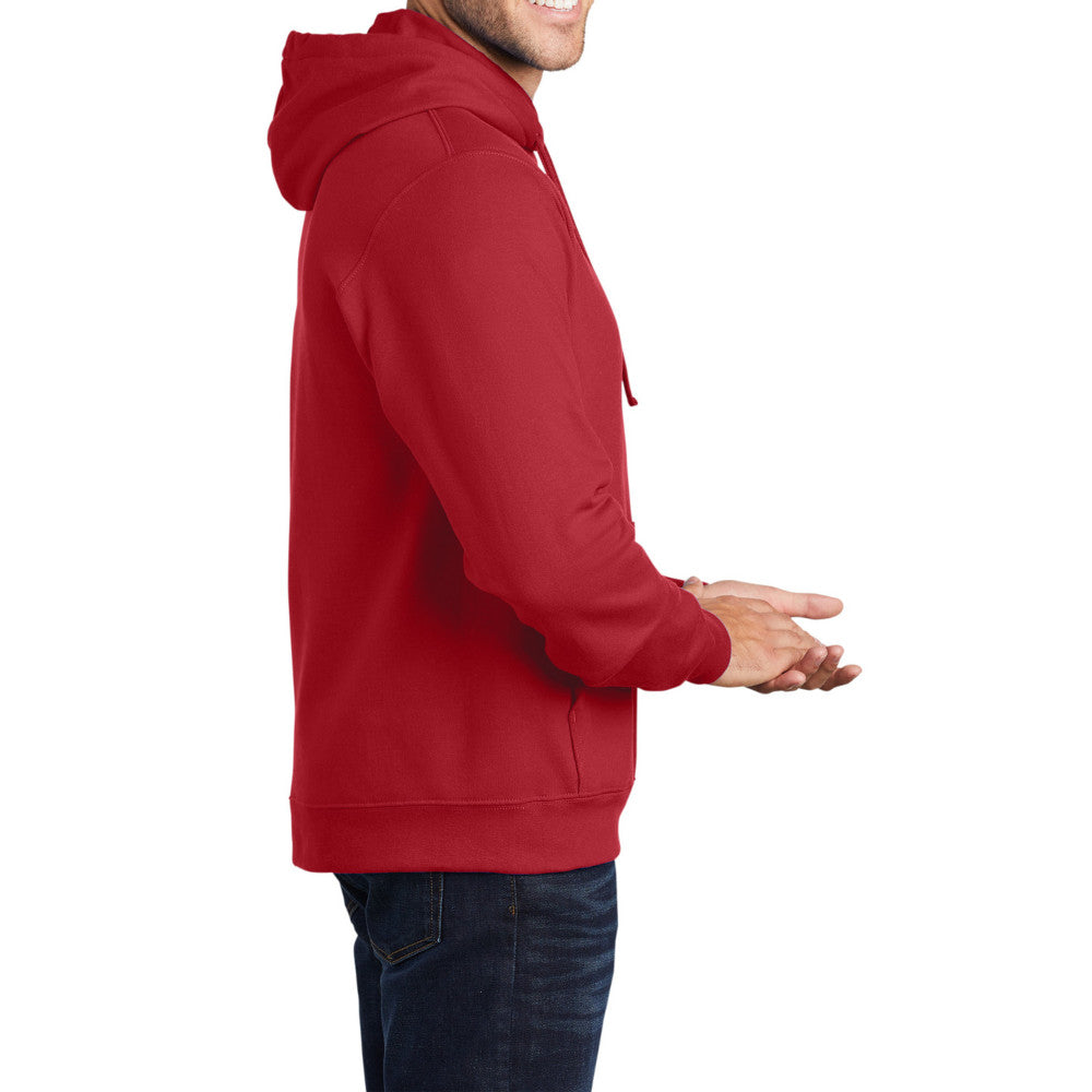 Men's Fan Favorite Fleece Hoodie Soft Cotton Blend Sports Team Colors DTG-Ready and Tag-Free Comfort-Team Cardinal
