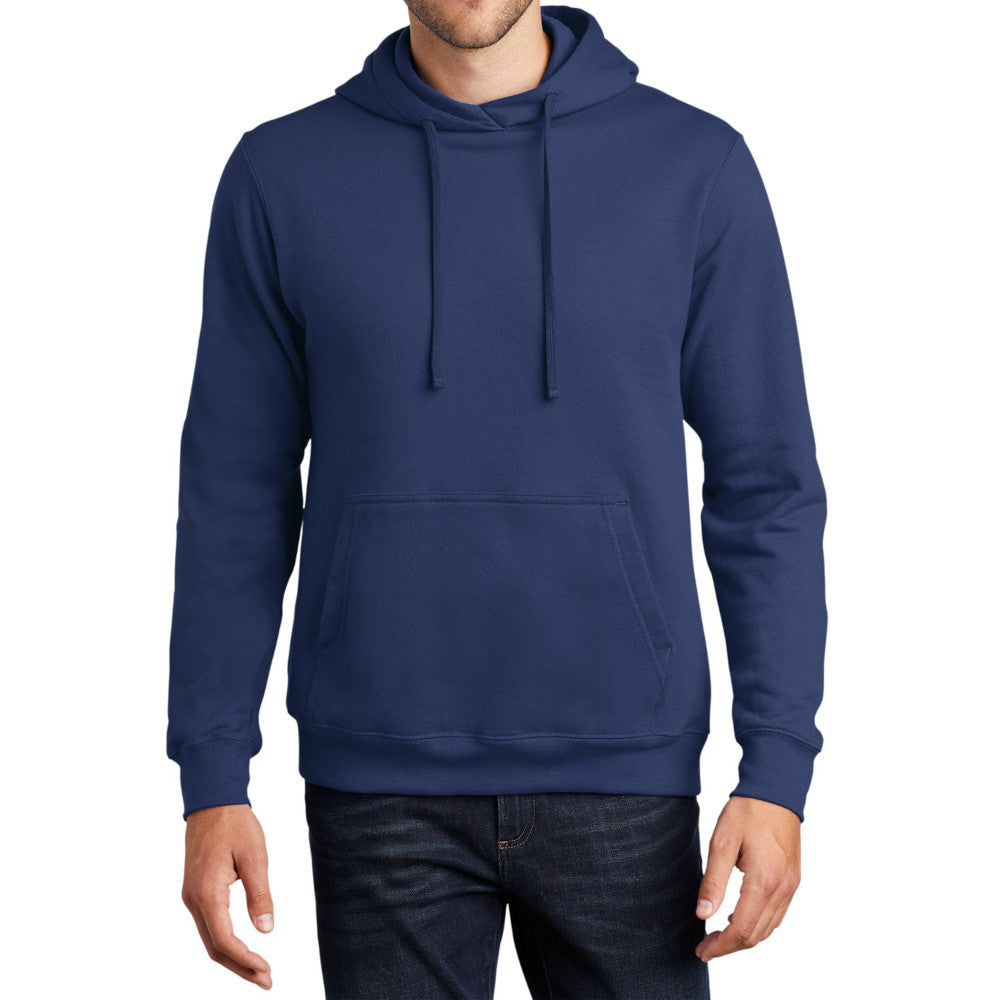 Men's Fan Favorite Fleece Hoodie Soft Cotton Blend Sports Team Colors DTG-Ready and Tag-Free Comfort-Team Navy