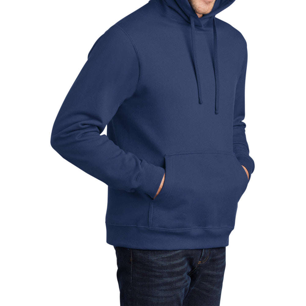 Men's Fan Favorite Fleece Hoodie Soft Cotton Blend Sports Team Colors DTG-Ready and Tag-Free Comfort-Team Navy