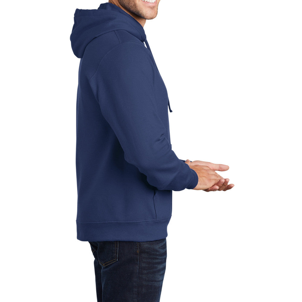 Men's Fan Favorite Fleece Hoodie Soft Cotton Blend Sports Team Colors DTG-Ready and Tag-Free Comfort-Team Navy