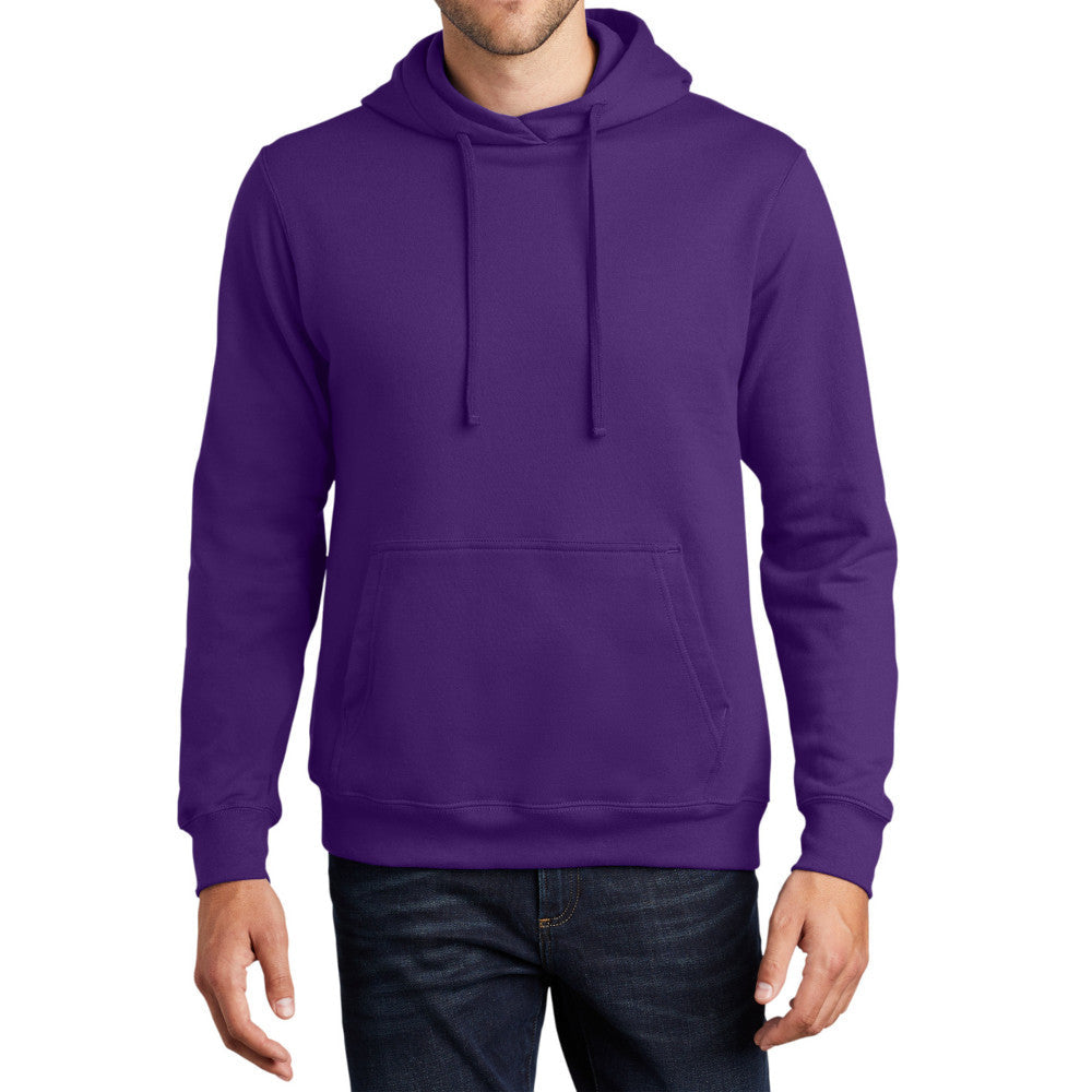Men's Fan Favorite Fleece Hoodie Soft Cotton Blend Sports Team Colors DTG-Ready and Tag-Free Comfort-Team Purple