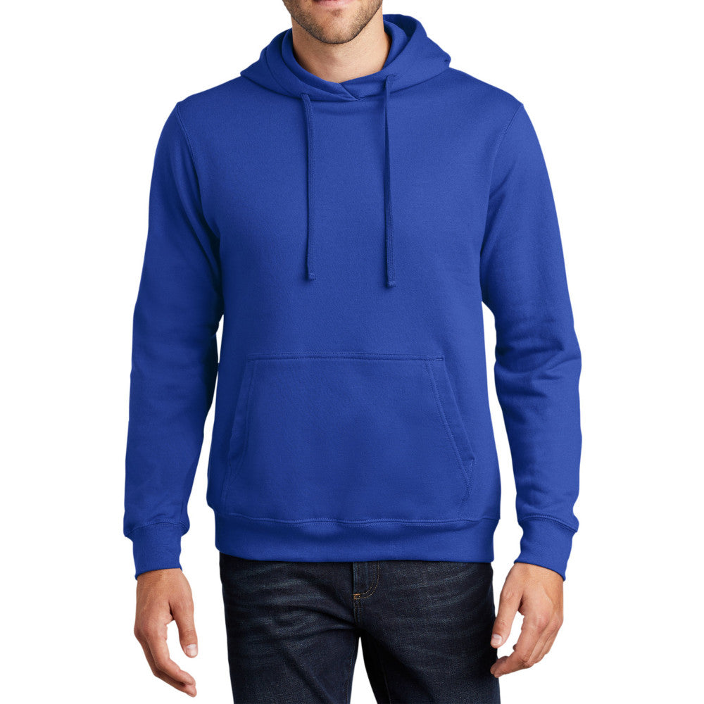Men's Fan Favorite Fleece Hoodie Soft Cotton Blend Sports Team Colors DTG-Ready and Tag-Free Comfort-True Royal