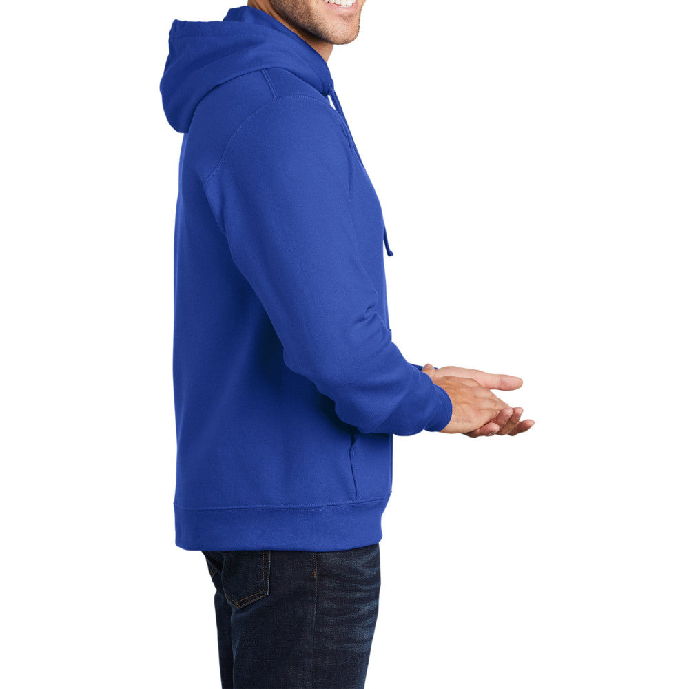 Men's Fan Favorite Fleece Hoodie Soft Cotton Blend Sports Team Colors DTG-Ready and Tag-Free Comfort-True Royal