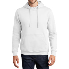 Men's Fan Favorite Fleece Hoodie Soft Cotton Blend Sports Team Colors DTG-Ready and Tag-Free Comfort-White