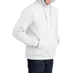 Men's Fan Favorite Fleece Hoodie Soft Cotton Blend Sports Team Colors DTG-Ready and Tag-Free Comfort-White