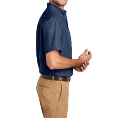 Mafoose Men's Short Sleeve Value Denim Shirt Ink Blue-Side