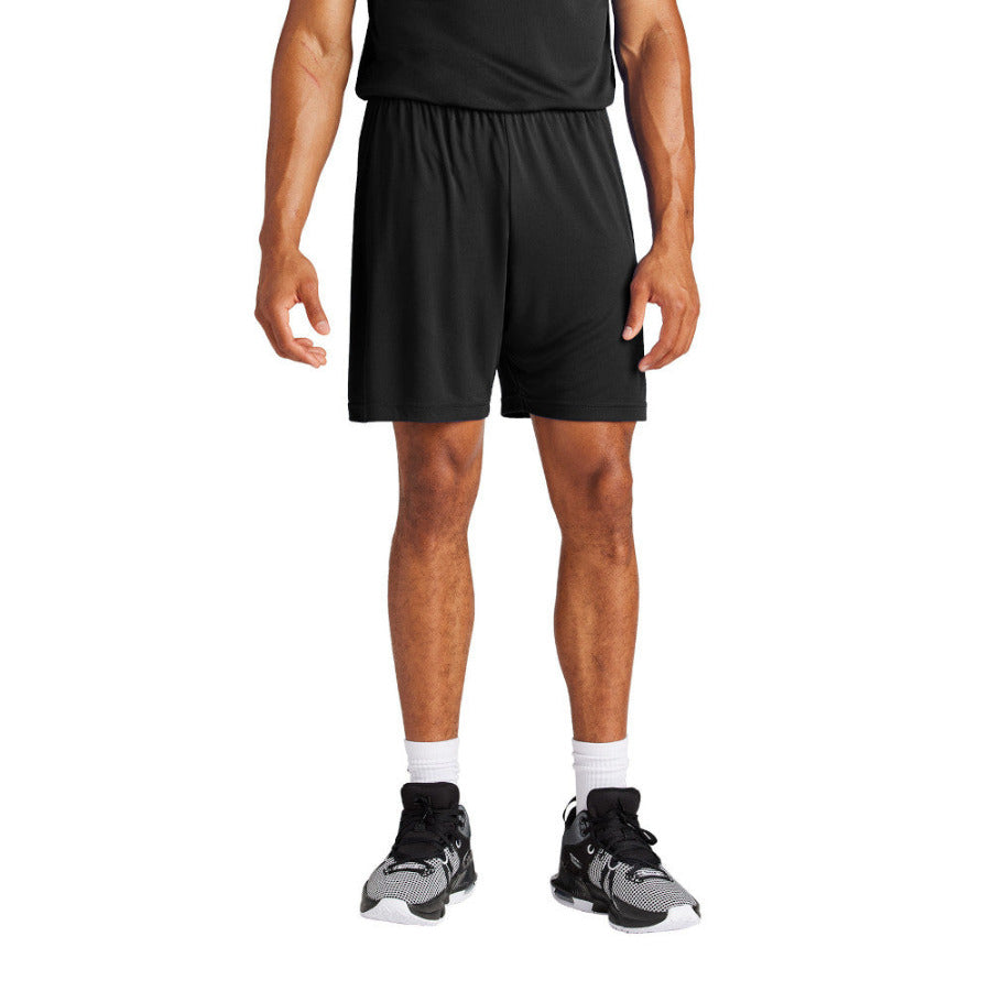 Men's PosiCharge Competitor 7inch Moisture-Wicking Athletic Shorts Polyester Elastic Waistband with Drawcord-Black