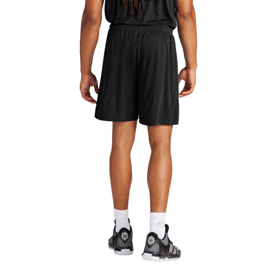Men's PosiCharge Competitor 7inch Moisture-Wicking Athletic Shorts Polyester Elastic Waistband with Drawcord-Black