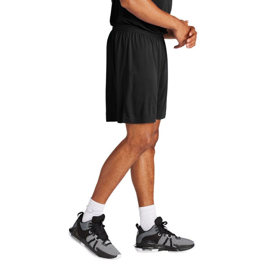 Men's PosiCharge Competitor 7inch Moisture-Wicking Athletic Shorts Polyester Elastic Waistband with Drawcord-Black
