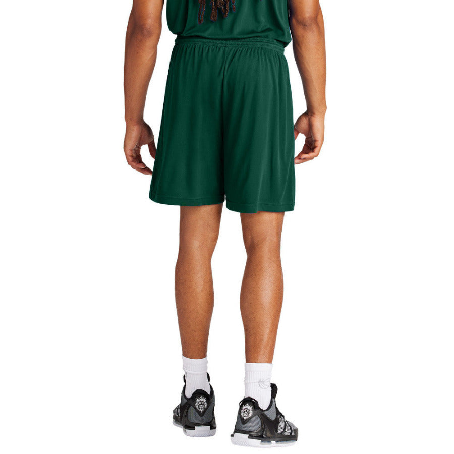 Men's PosiCharge Competitor 7inch Moisture-Wicking Athletic Shorts Polyester Elastic Waistband with Drawcord-Forest Green