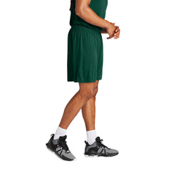 Men's PosiCharge Competitor 7inch Moisture-Wicking Athletic Shorts Polyester Elastic Waistband with Drawcord-Forest Green