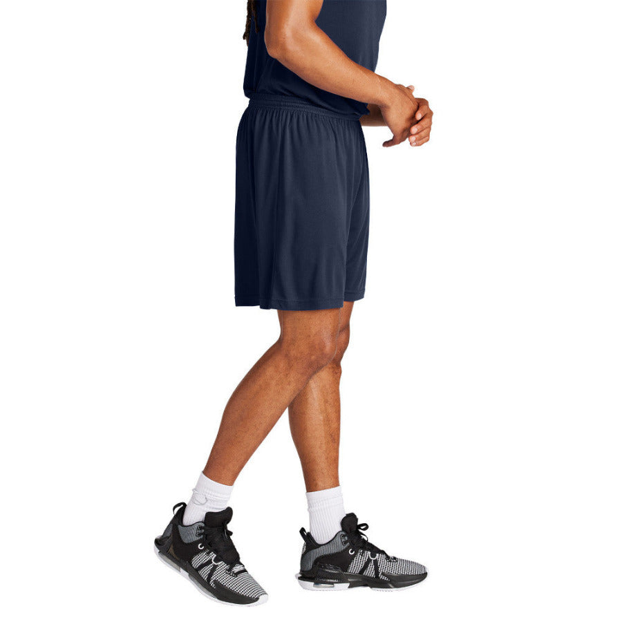 Men's PosiCharge Competitor 7inch Moisture-Wicking Athletic Shorts Polyester Elastic Waistband with Drawcord-True Navy