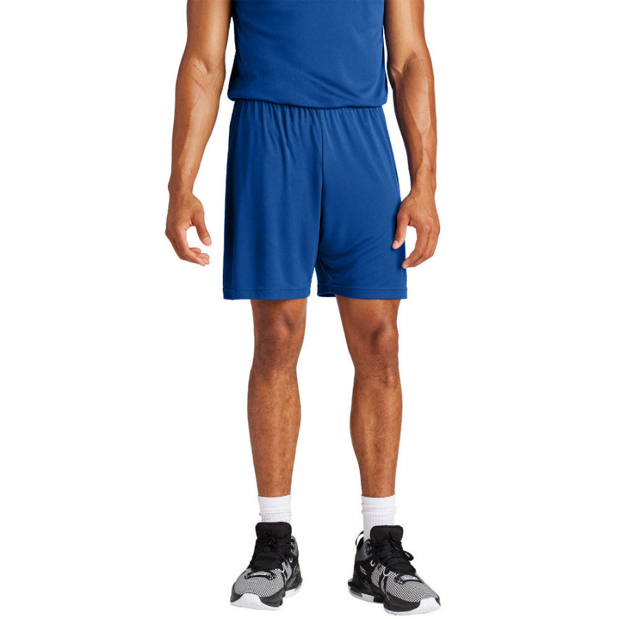 Men's PosiCharge Competitor 7inch Moisture-Wicking Athletic Shorts Polyester Elastic Waistband with Drawcord-True Royal