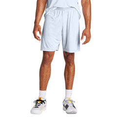 Men's PosiCharge Competitor 7inch Moisture-Wicking Athletic Shorts Polyester Elastic Waistband with Drawcord-White