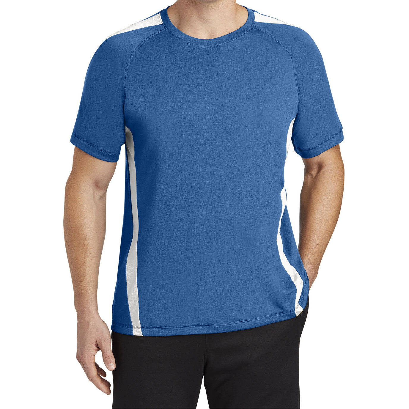 Colorblock PosiCharge Competitor Tee - Royal/ White