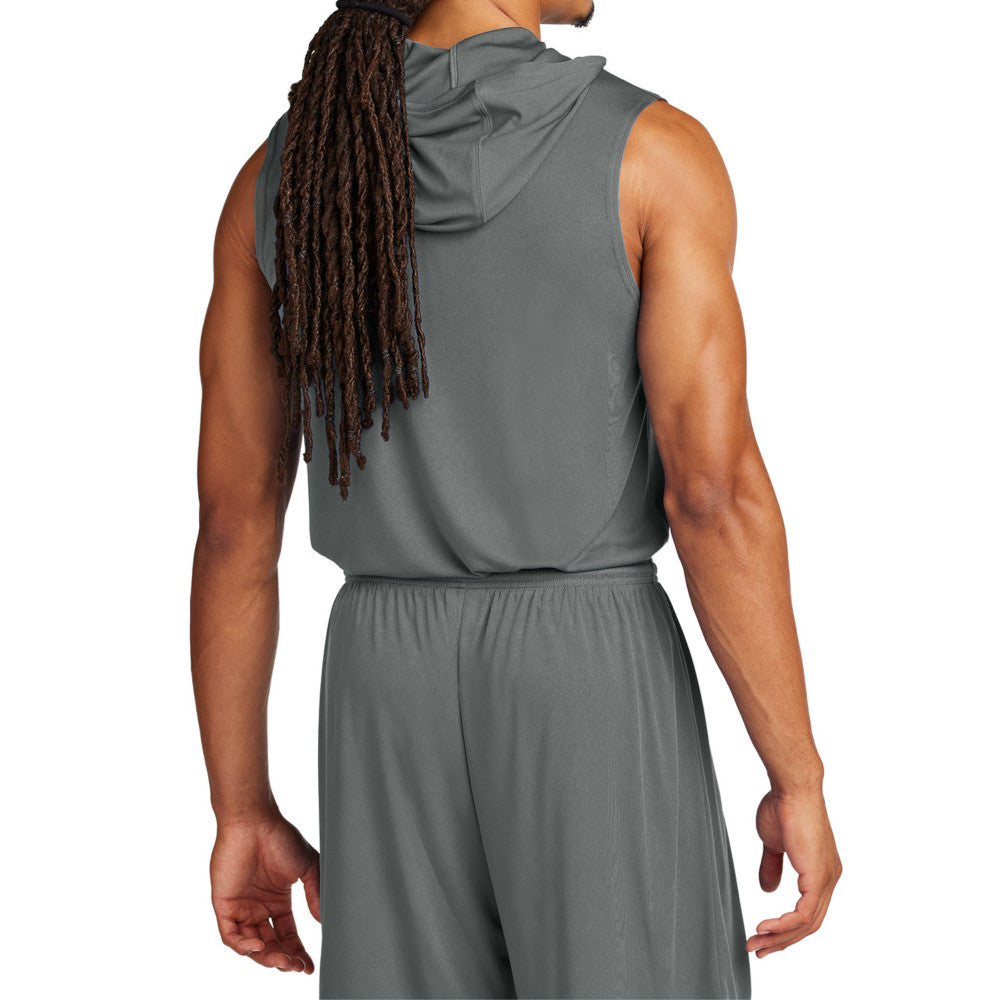 Men's Competitor Sleeveless Hoodie Lightweight Moisture-Wicking UPF 30 Performance Wear-Iron Grey