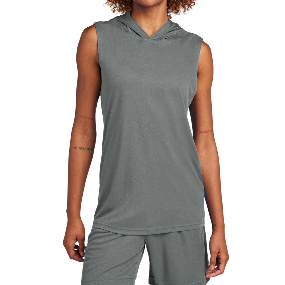 Men's Competitor Sleeveless Hoodie Lightweight Moisture-Wicking UPF 30 Performance Wear-Iron Grey