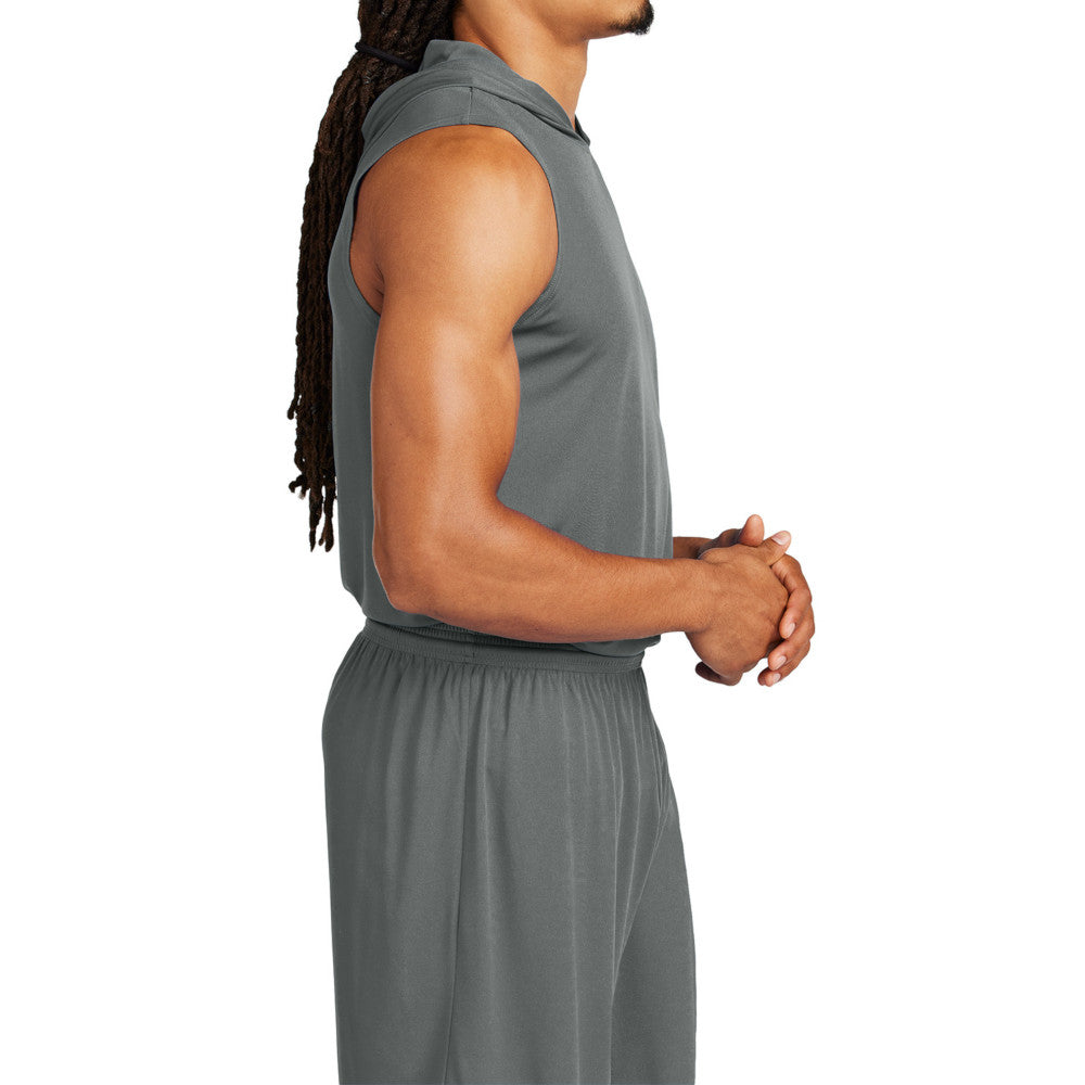 Men's Competitor Sleeveless Hoodie Lightweight Moisture-Wicking UPF 30 Performance Wear-Iron Grey