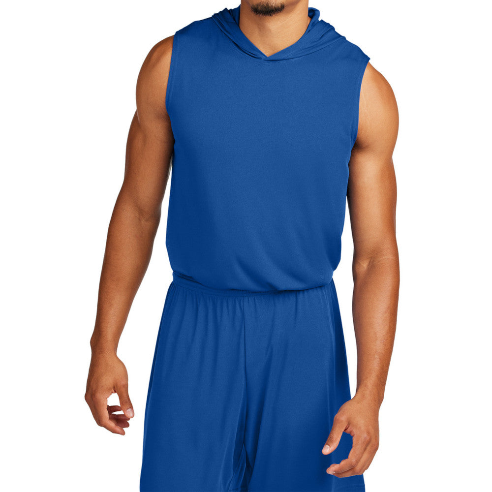 Men's Competitor Sleeveless Hoodie Lightweight Moisture-Wicking UPF 30 Performance Wear-True Royal