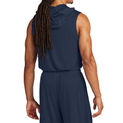 Men's Competitor Sleeveless Hoodie Lightweight Moisture-Wicking UPF 30 Performance Wear-True Navy
