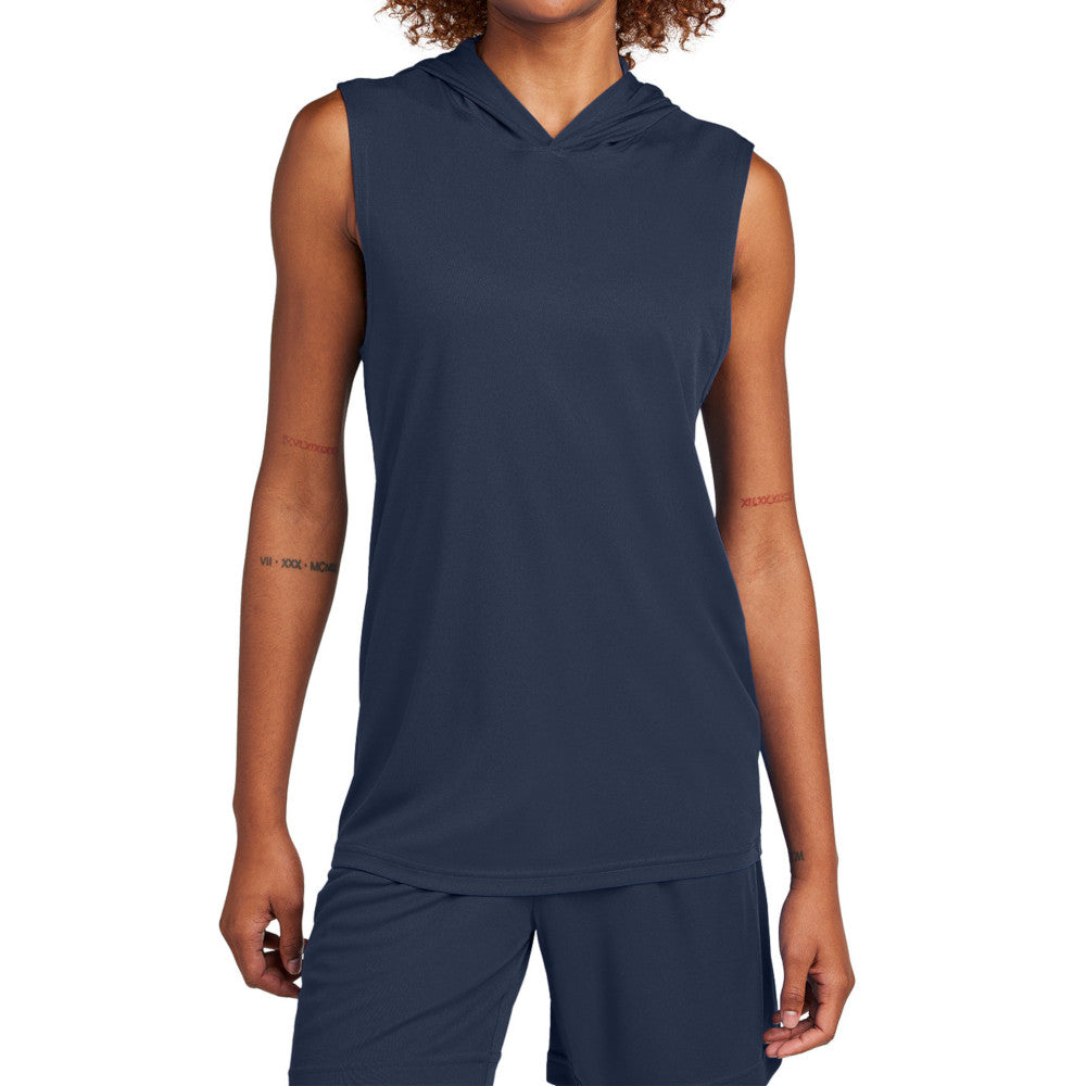 Men's Competitor Sleeveless Hoodie Lightweight Moisture-Wicking UPF 30 Performance Wear-True Navy
