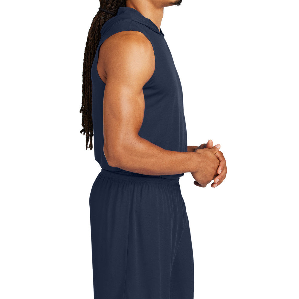 Men's Competitor Sleeveless Hoodie Lightweight Moisture-Wicking UPF 30 Performance Wear-True Navy
