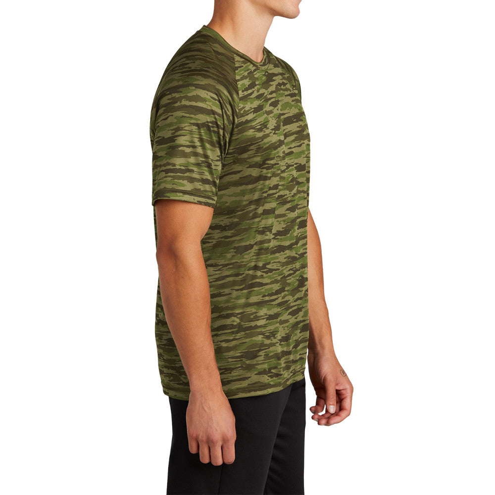 Men's Drift Camo Tee Moisture-Wicking UPF 30 Lightweight - Olive Drab Green