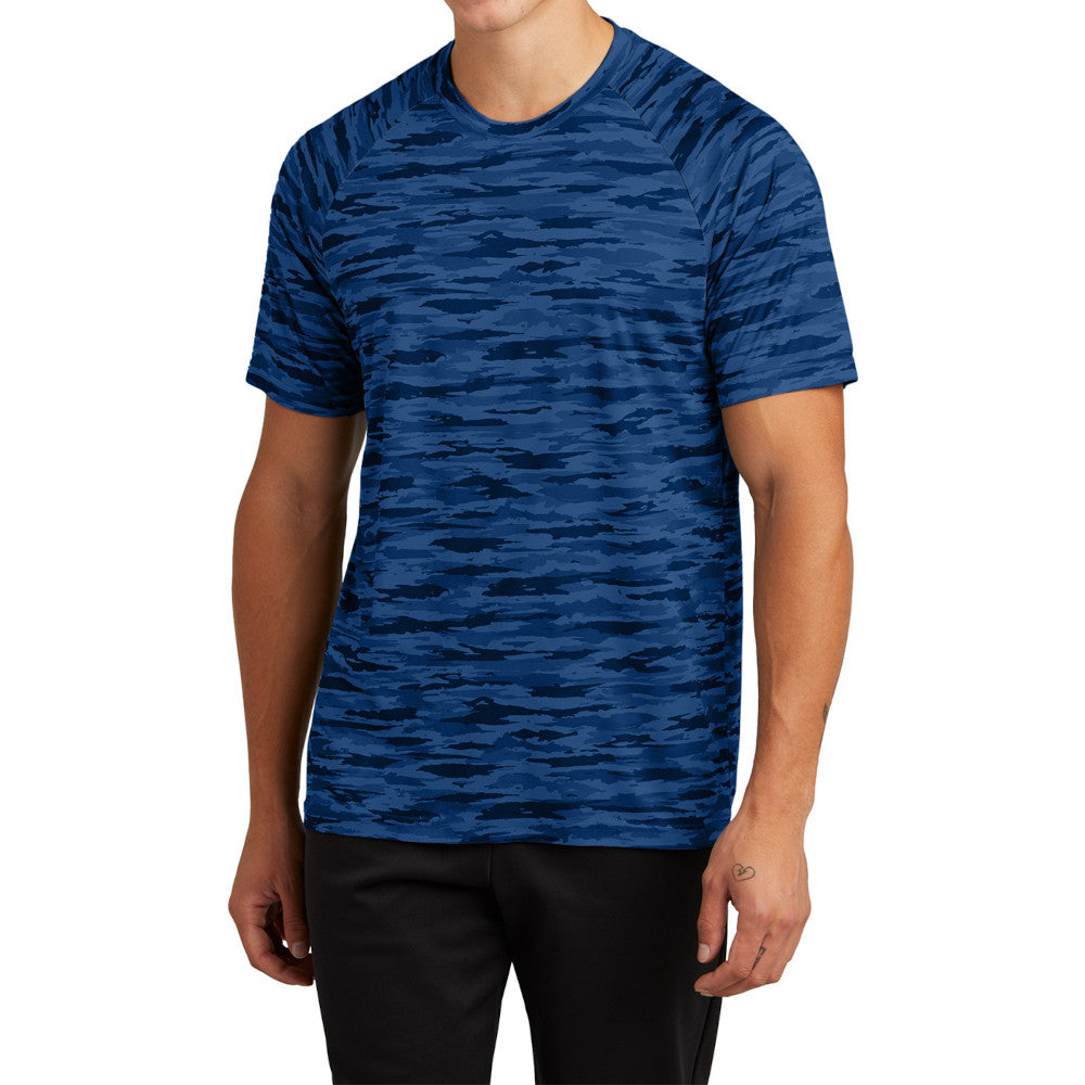 Men's Drift Camo Tee Moisture-Wicking UPF 30 Lightweight - Royal