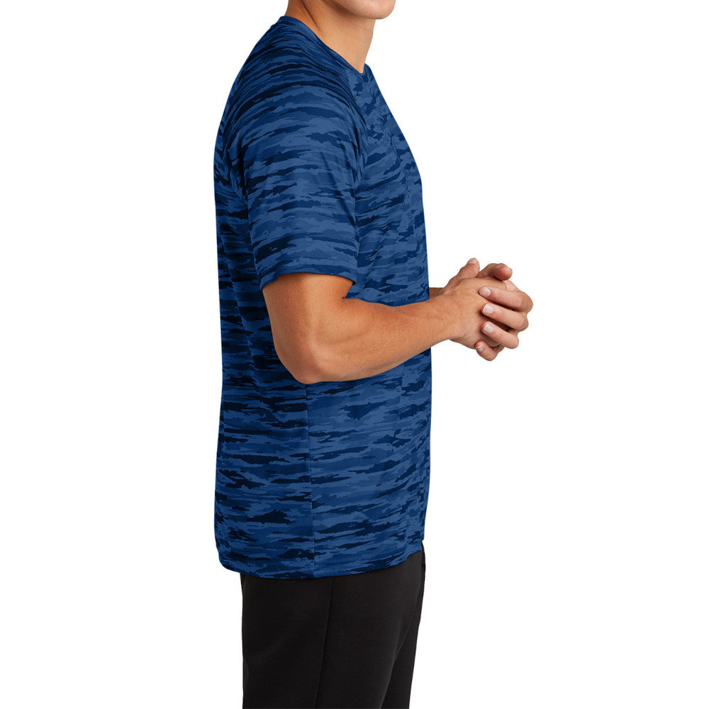 Men's Drift Camo Tee Moisture-Wicking UPF 30 Lightweight - Royal