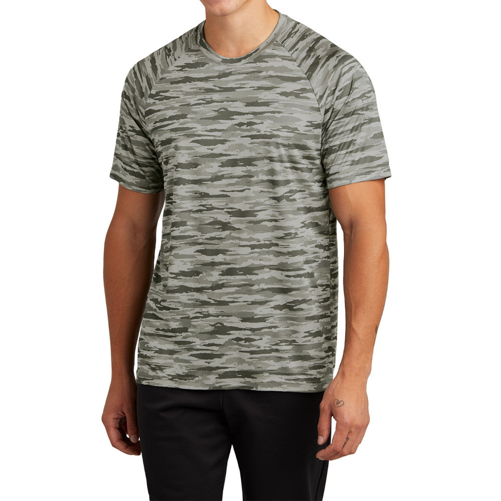 Men's Drift Camo Tee Moisture-Wicking UPF 30 Lightweight - Silver