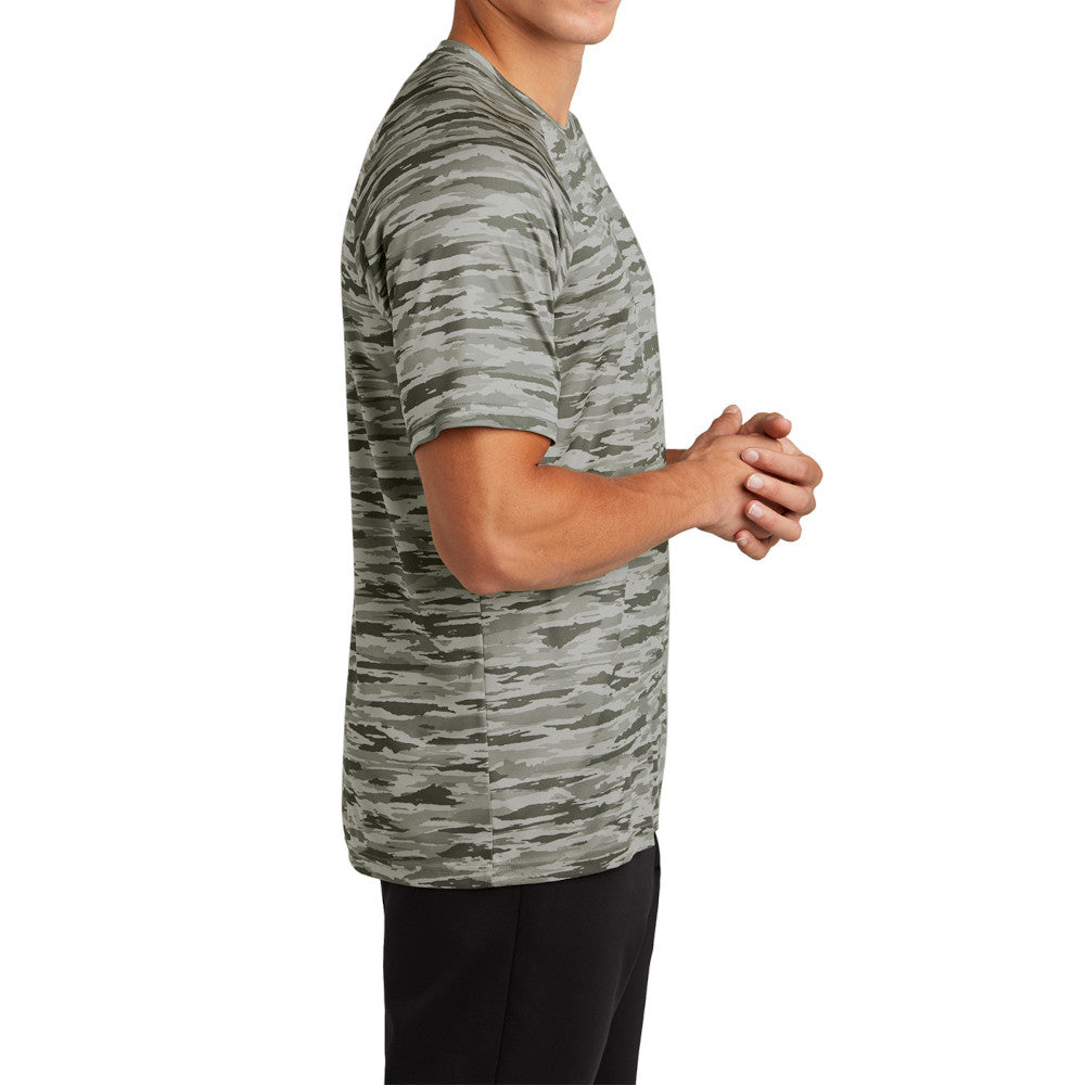 Men's Drift Camo Tee Moisture-Wicking UPF 30 Lightweight - Silver