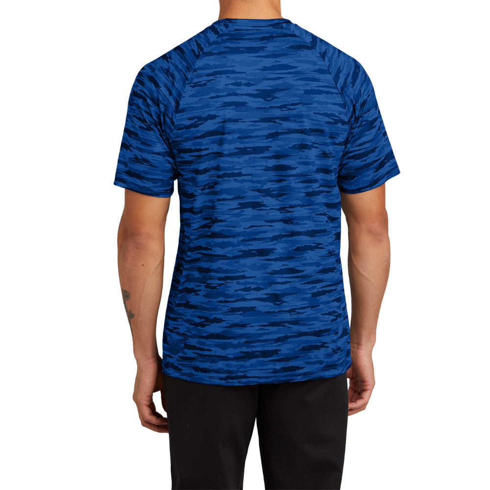 Men's Drift Camo Tee Moisture-Wicking UPF 30 Lightweight - True Royal