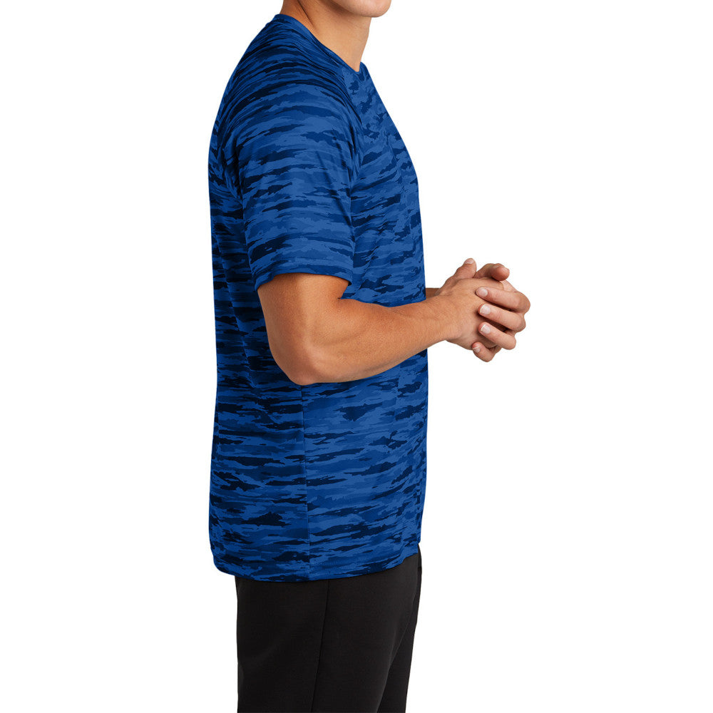 Men's Drift Camo Tee Moisture-Wicking UPF 30 Lightweight - True Royal