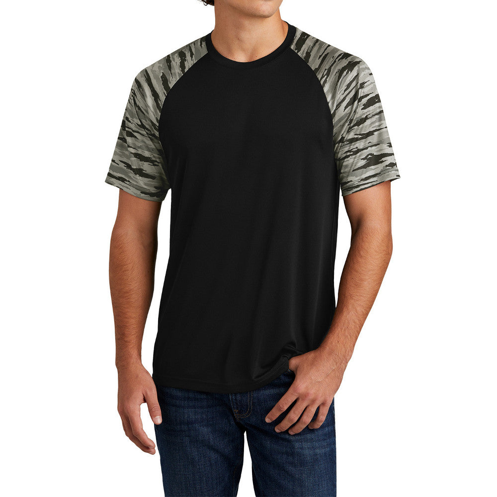 Men's Drift Camo Colorblock Moisture-Wicking, UV Protection, Bold Style Tee