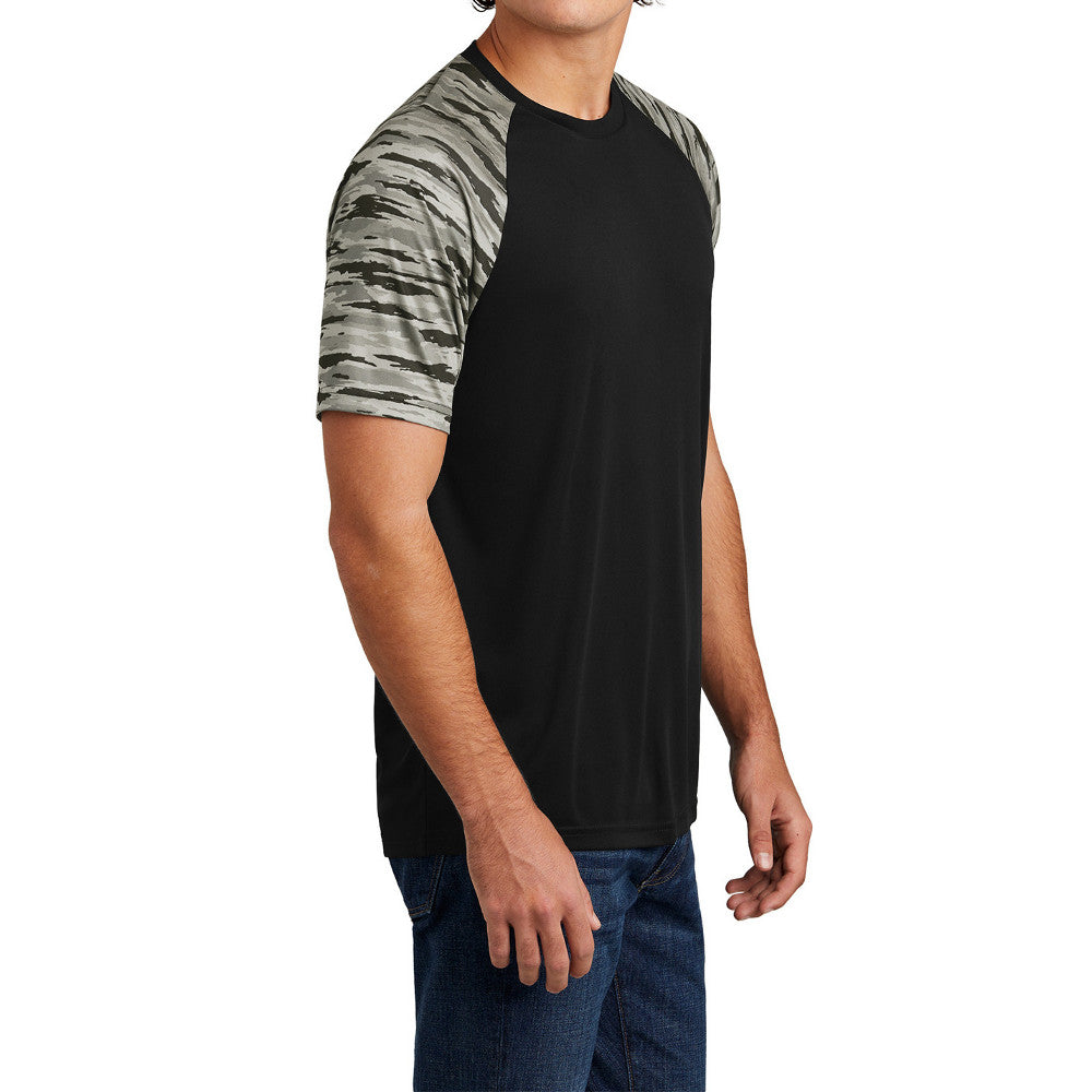 Men's Drift Camo Colorblock Moisture-Wicking, UV Protection, Bold Style Tee