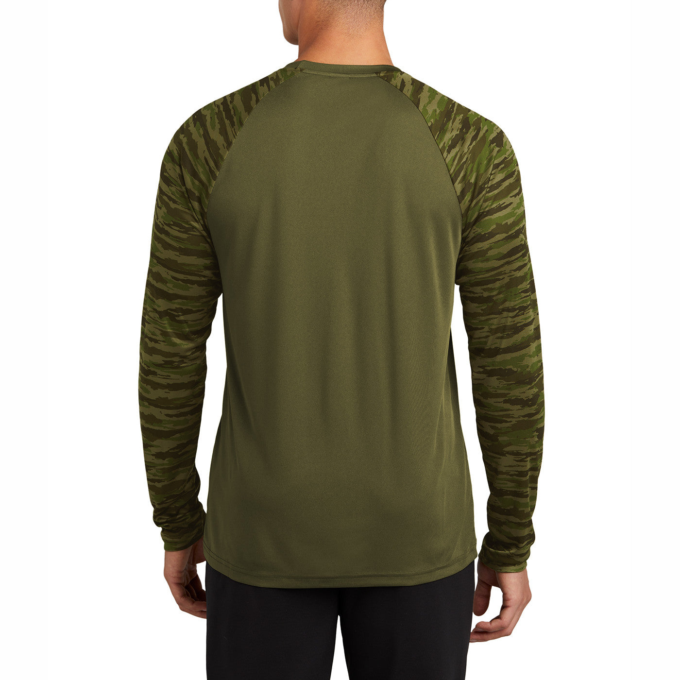 Men's Drift Camo Colorblock Long Sleeve Tee - Stylish and Comfortable